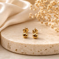 18ct Yellow Gold Ball Stud Earrings
