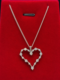 Stirling silver and cz heart necklace