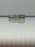 Gisser Sterling Silver Rhodium and Gold Plated Ring