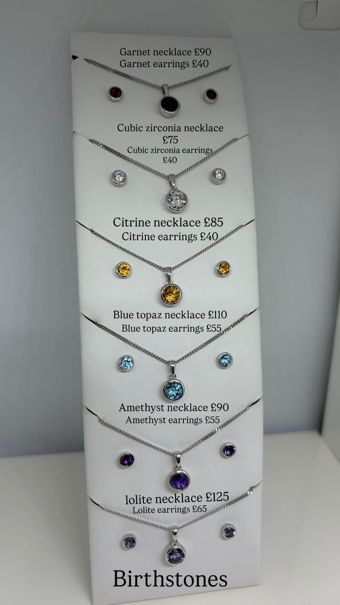 Amore Sterling Silver Birthstone Jewellery Collection Earrings