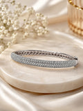 CZ Gisser Sterling Silver Half-Cluster Bracelet